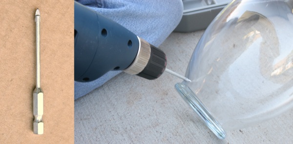 DIY Glass Vase Lamp Drilling