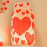 Tissue Paper Heart Jar